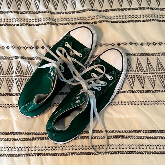 dark green high top chucks